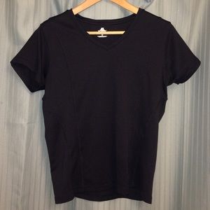 Black V-Neck Dry Fit